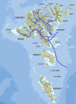 De gereden routes op de Faroer